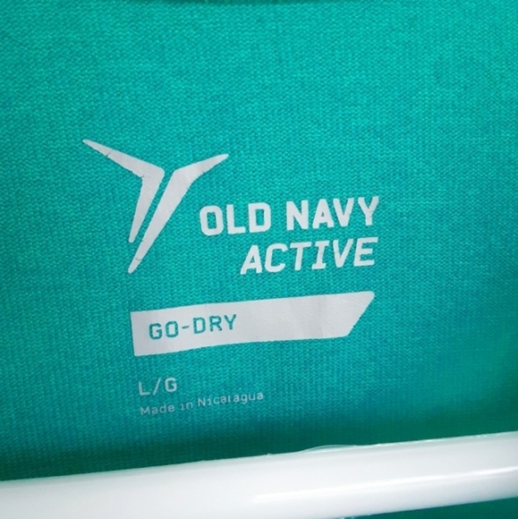 OLD NAVY ACTIVE Aqua Athletic Go-Dry Shirt Size Large - Picture 7 of 8